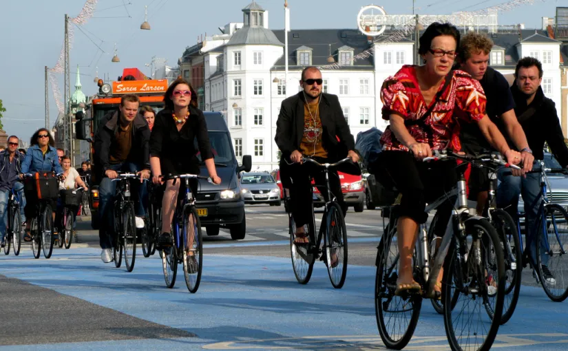 Crowd of Bike Traffic in Copenhagen