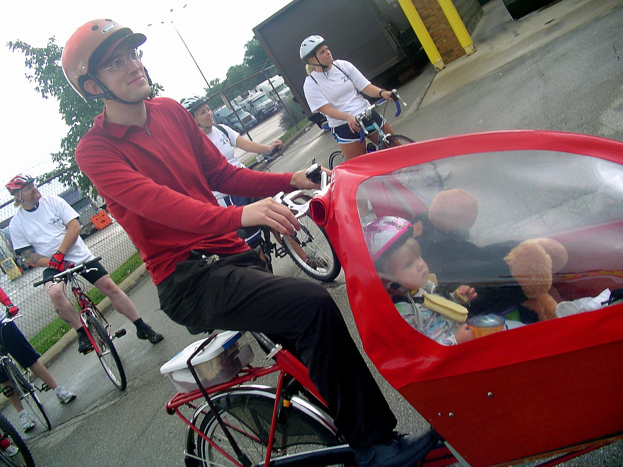 bakfiets with Therese and Sleep Dog at the Reid Ride. Photo by Sean Yates