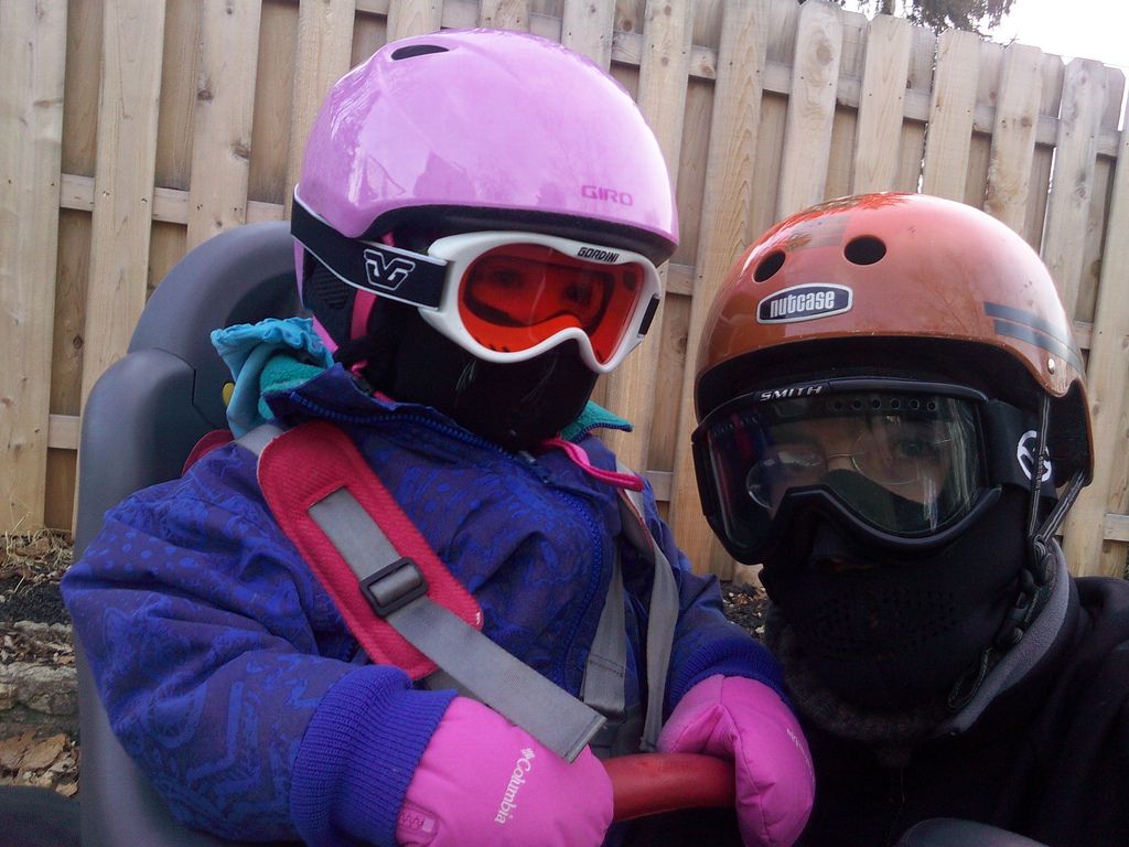 Dressing a toddler for winter cycling