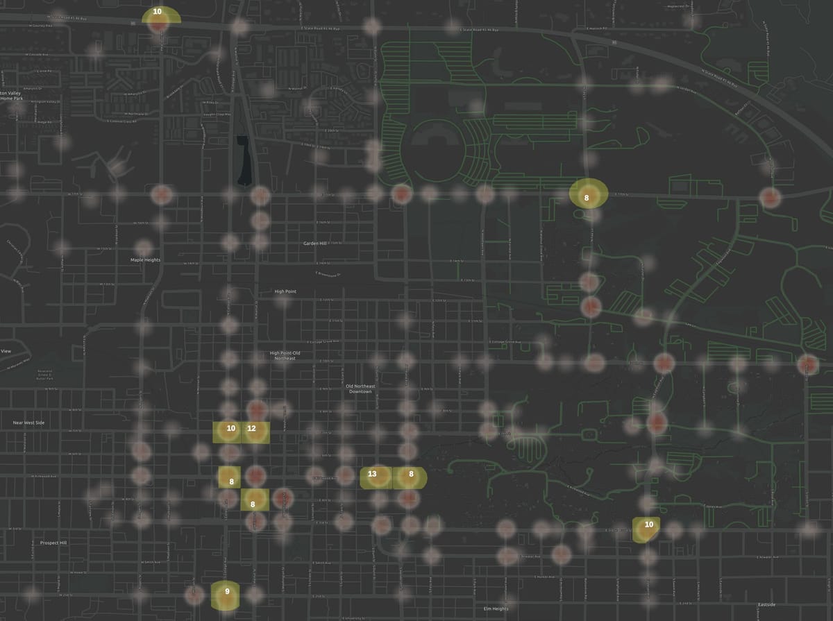 The most dangerous intersections for pedestrians in Bloomington, Indiana