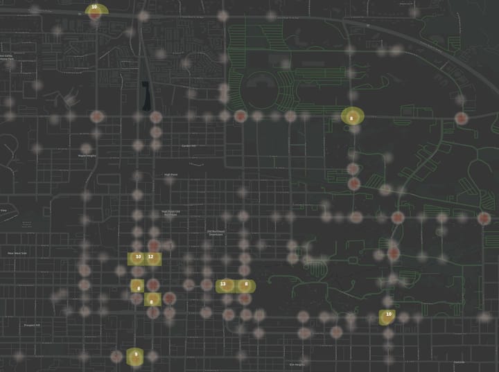 The most dangerous intersections for pedestrians in Bloomington, Indiana